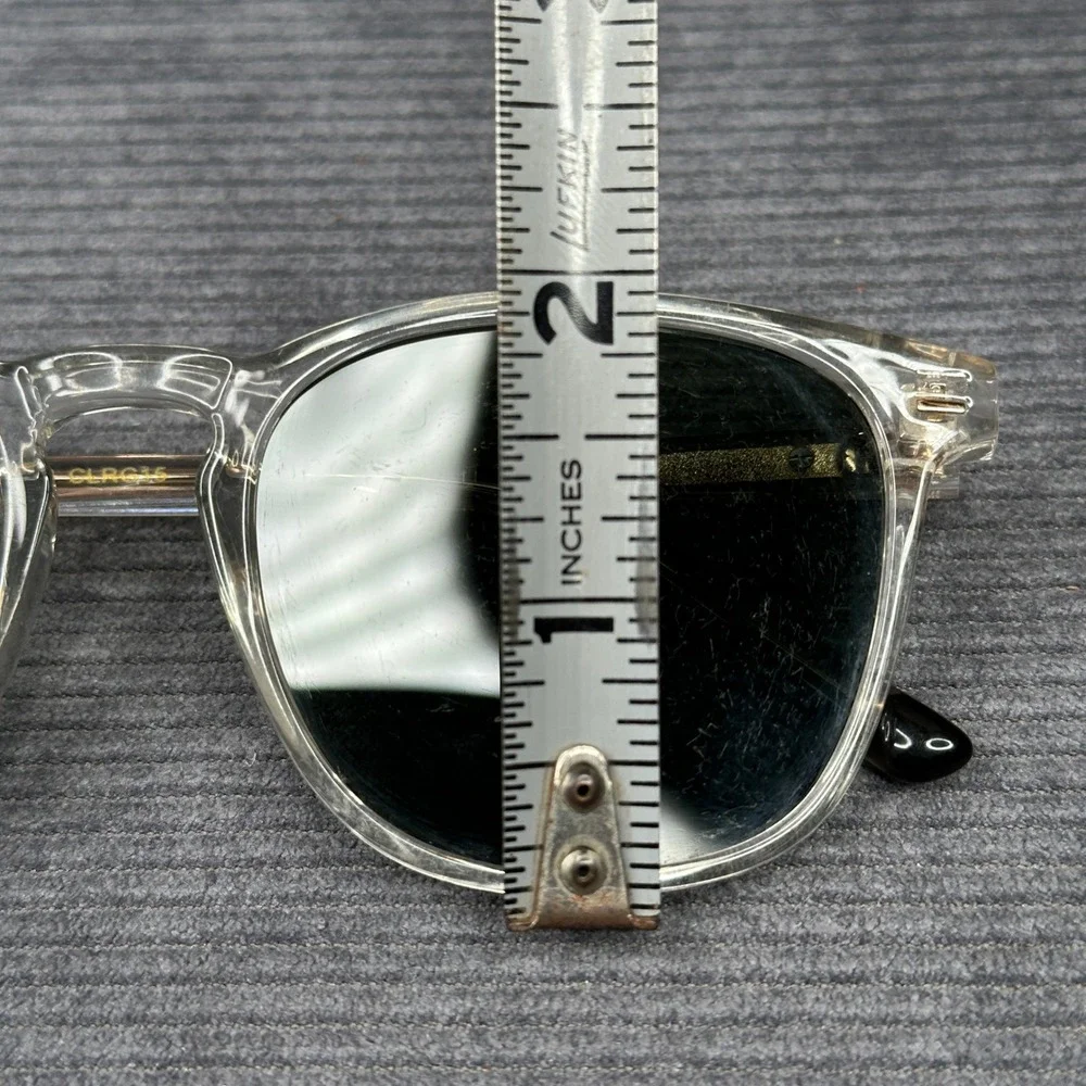 WearMe Pro Nick Sunglasses Clear Frame Green G15 Lens Square W 52-20-145 CLRG15